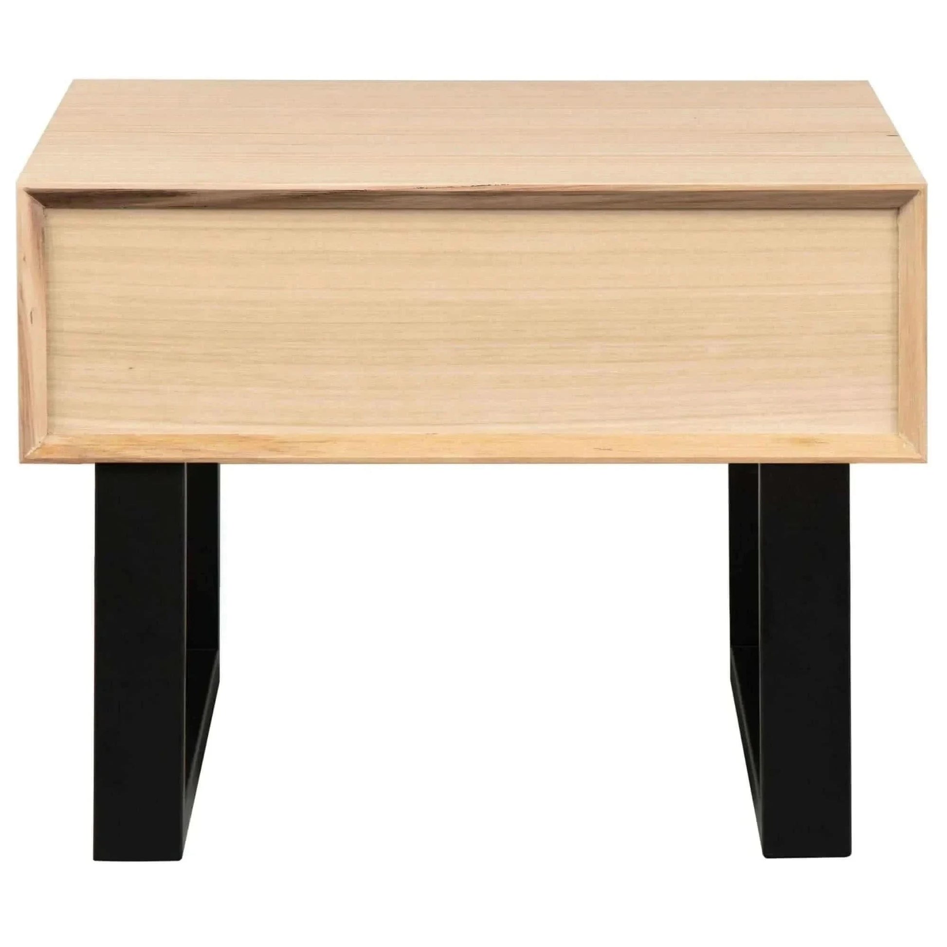 Aconite Sofa Side Table 60cm Solid Messmate Timber - Natural