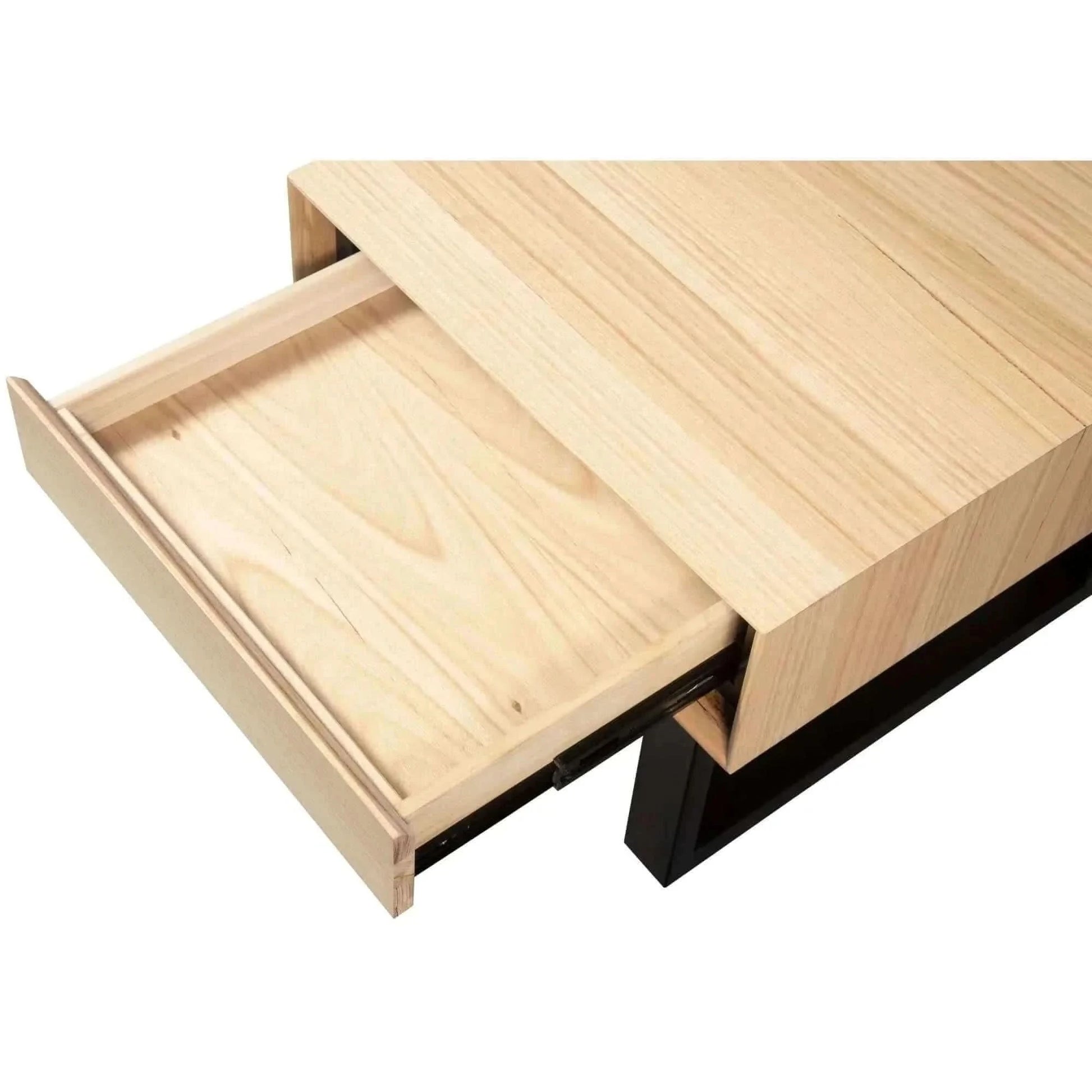 Aconite Sofa Side Table 60cm Solid Messmate Timber - Natural