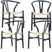 dining chair set of 4 Black