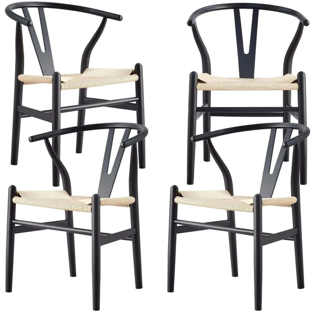 dining chair set of 4 Black