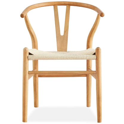 Anemone Set of 4 Wishbone Dining Room Chair Beech Timber - Natural