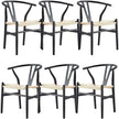 dining chair set of 6 Black