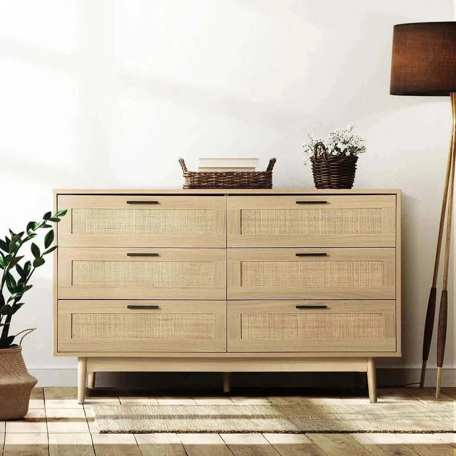 chest of drawers rattan