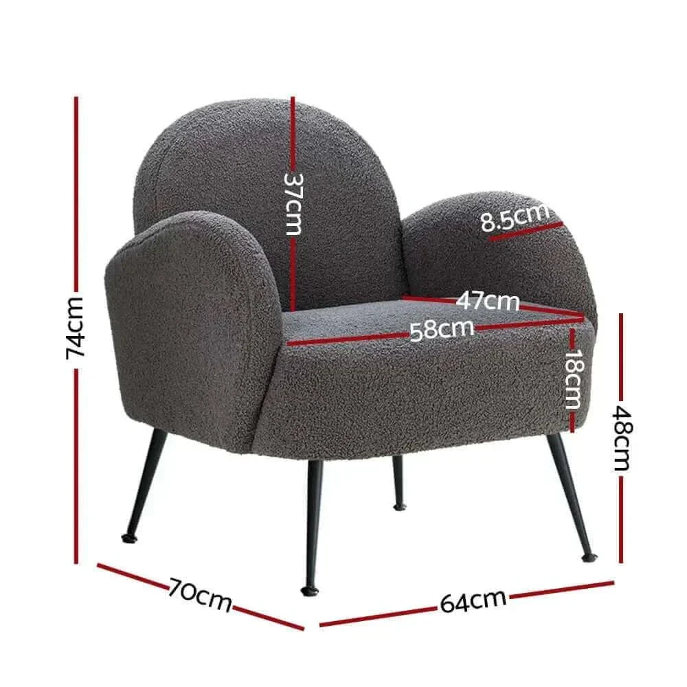 modern boucle chair