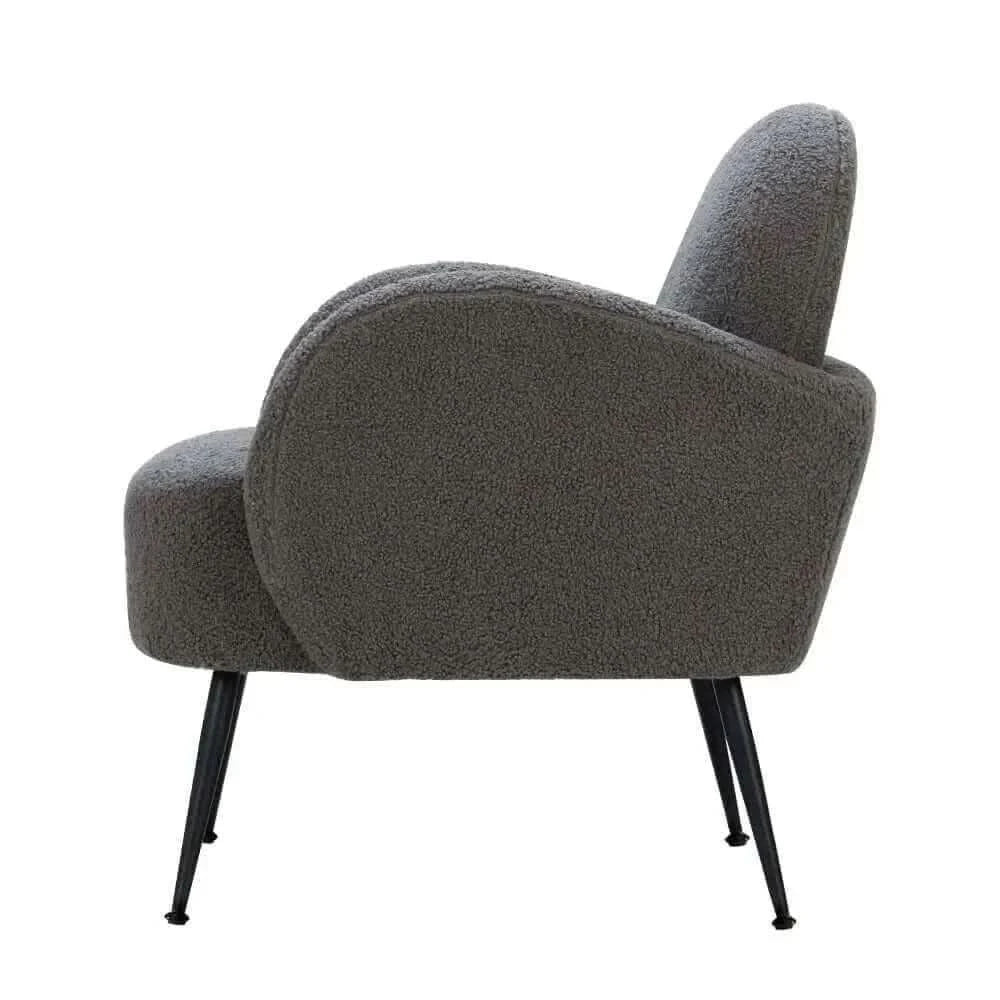 Artiss Hanes Modern Boucle Armchair - Charcoal