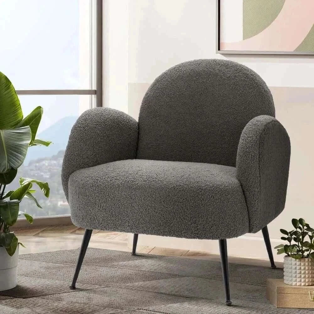 Artiss Hanes Modern Boucle Armchair - Charcoal