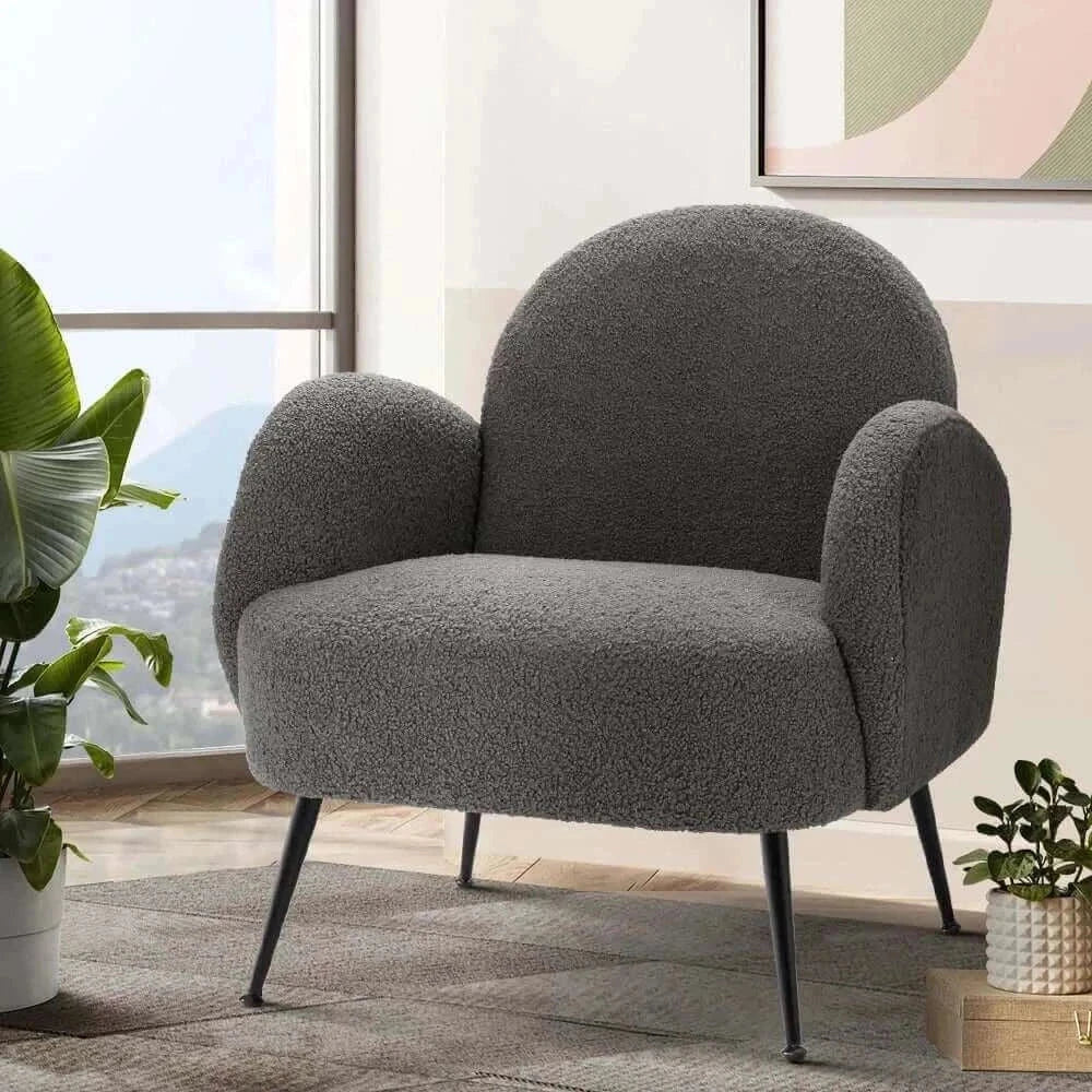 modern boucle chair