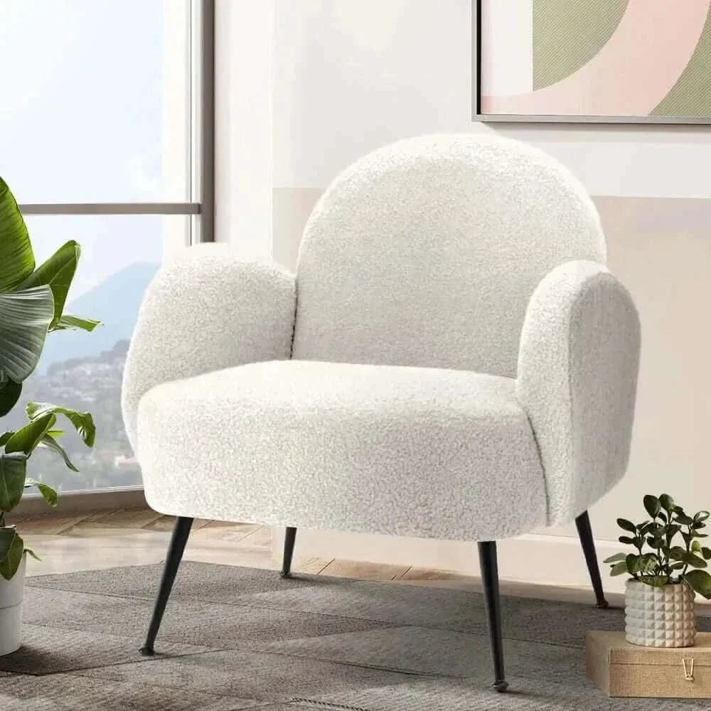 Artiss Armchair Lounge Chair Armchairs Accent Arm Chairs Sherpa Boucle