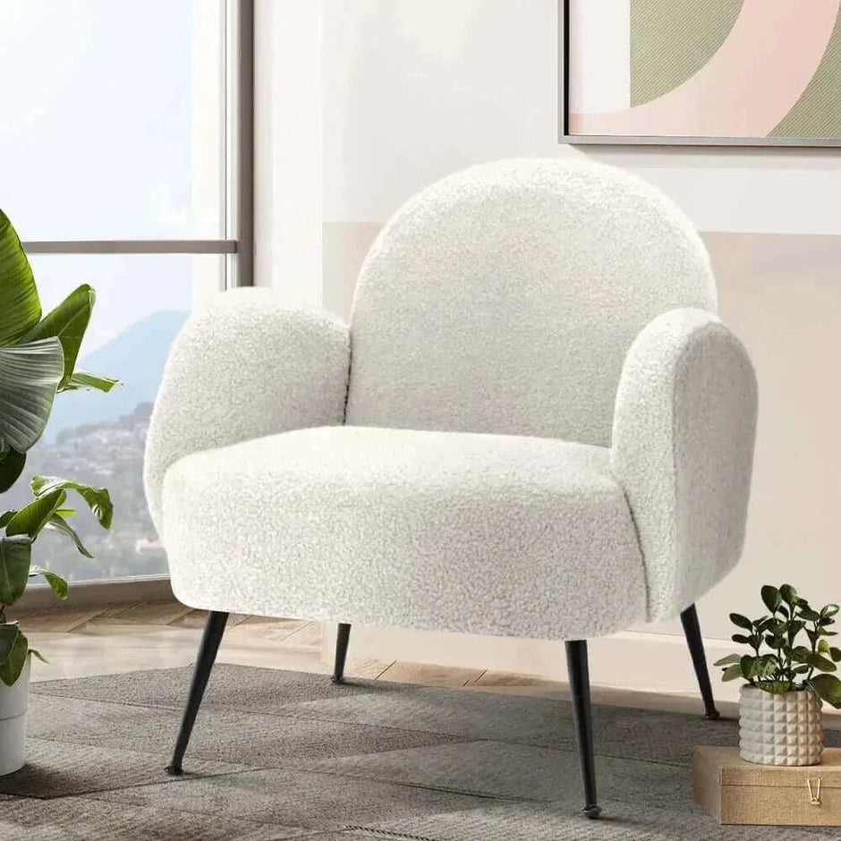 white armchairs