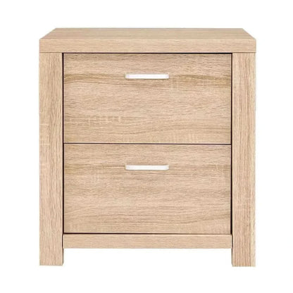 Artiss Nightstand With 2 Drawers - MAXI Pine