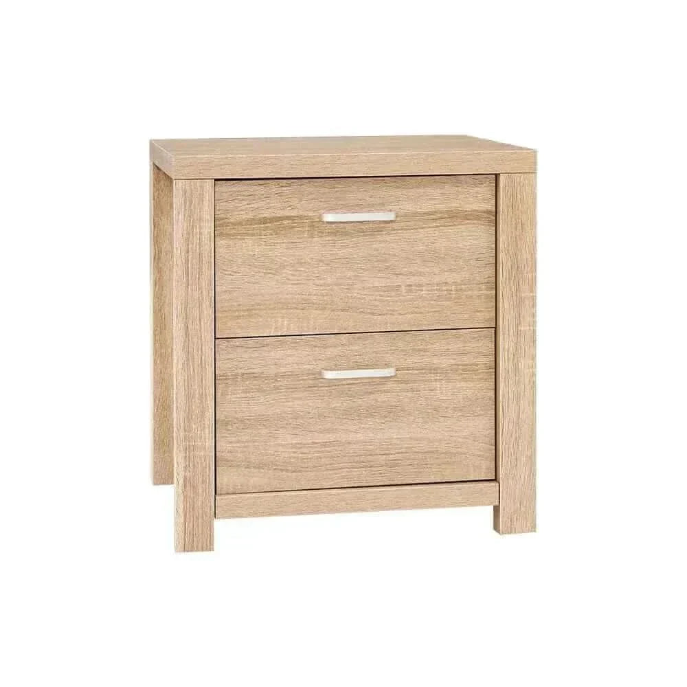 MAXI Pine Nightstand With 2 Drawers Cabinet