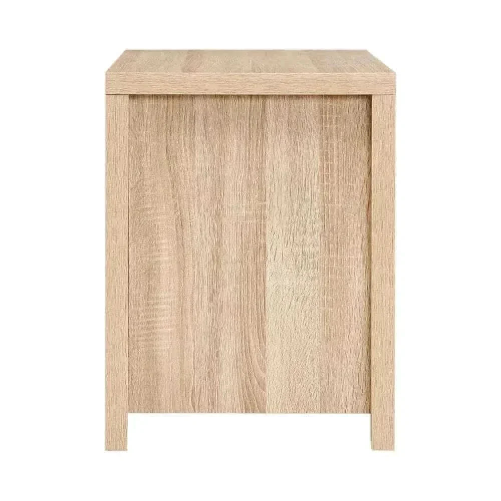 MAXI Pine Nightstand With 2 Drawers Cabinet