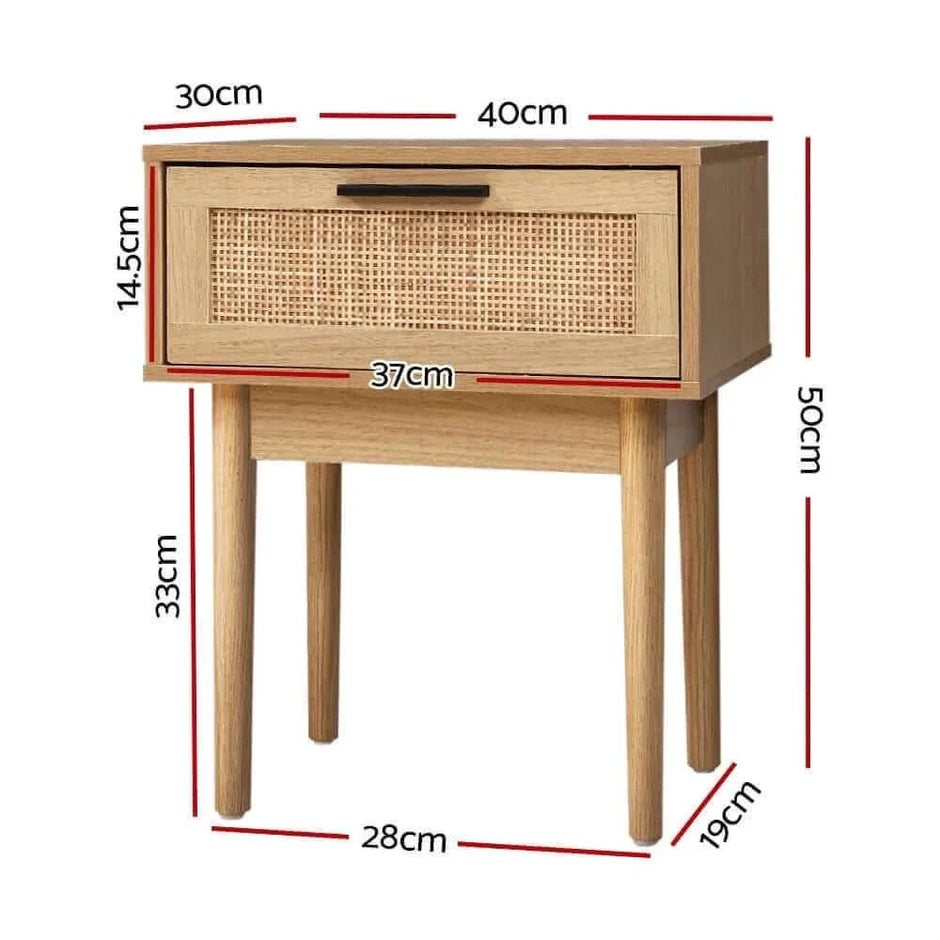 rattan nightstand