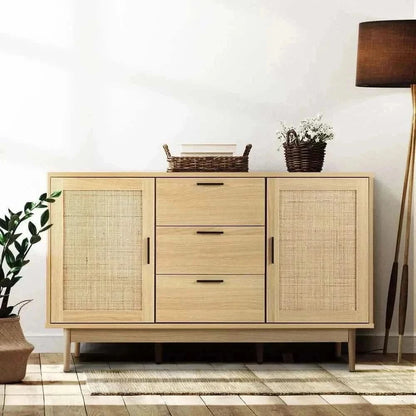 Artiss Rattan Buffet Sideboard - BRIONY Oak