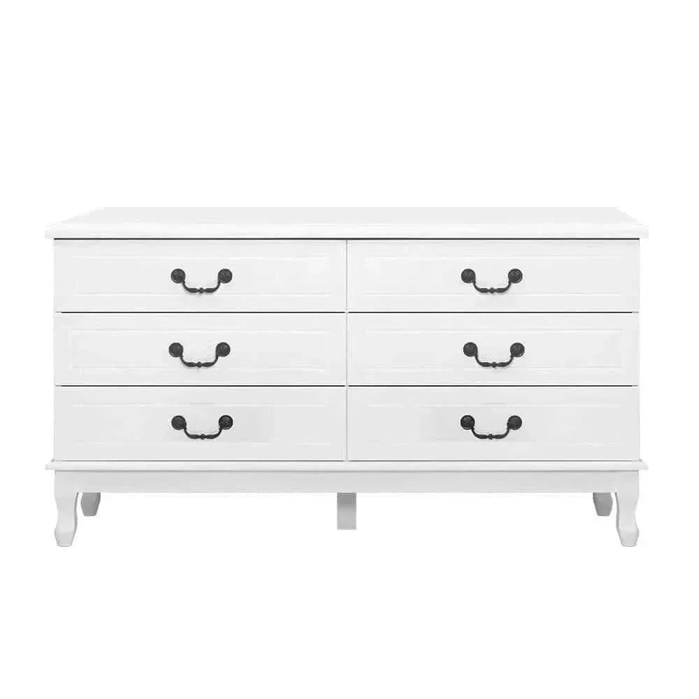 Artiss 6 Chest of Drawers - KUBI White