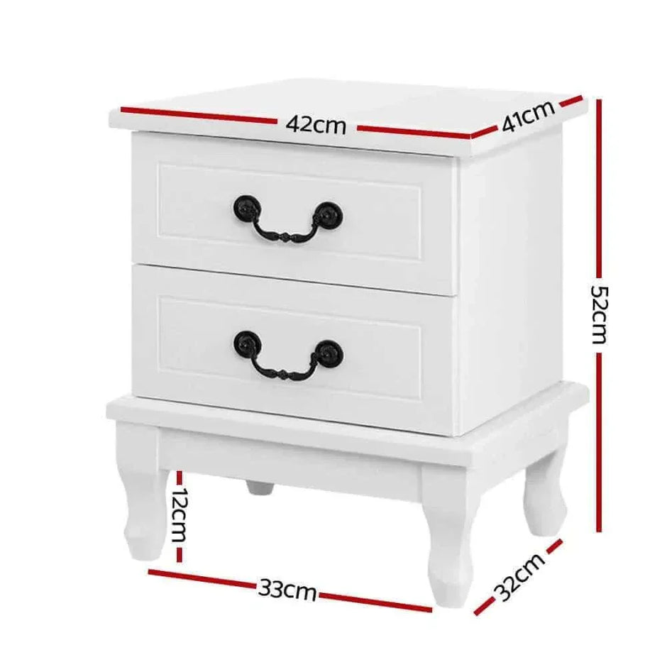 white drawer bedside nightstand