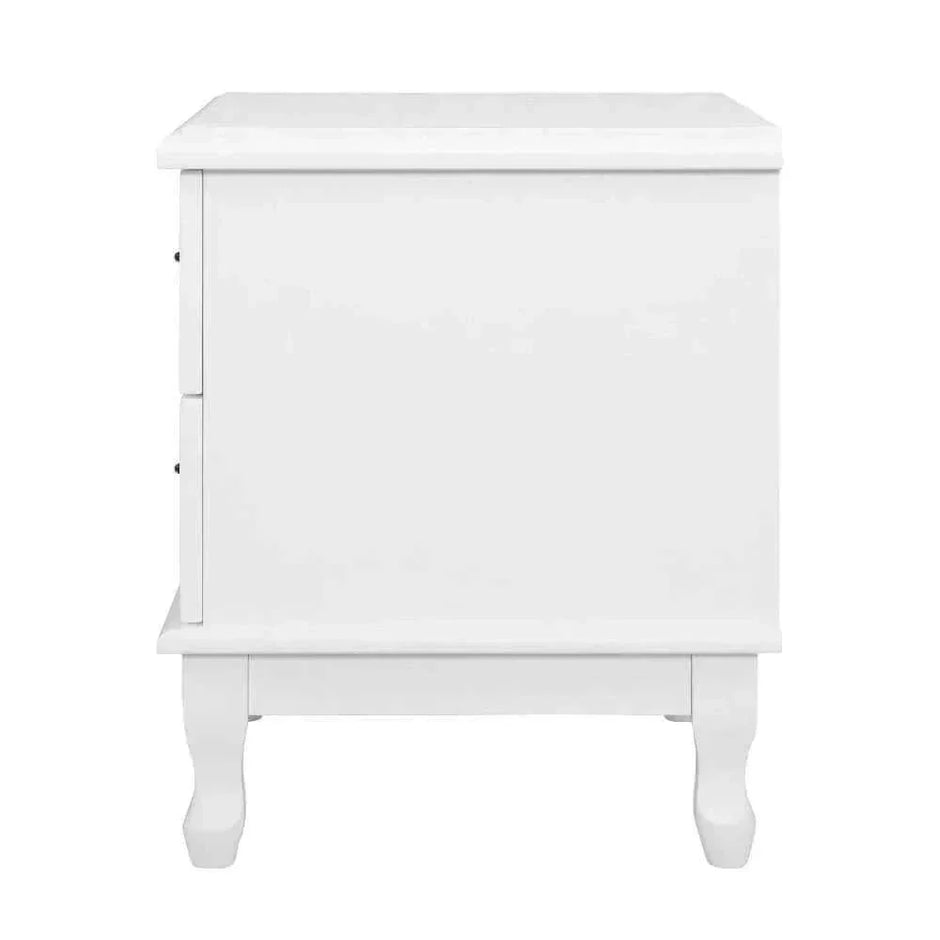 white drawer bedside nightstand