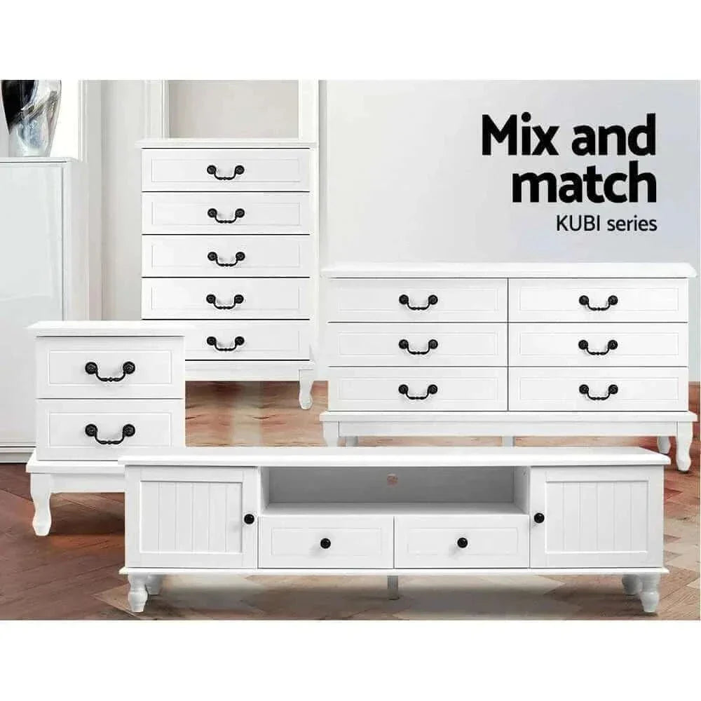 white drawer bedside nightstand