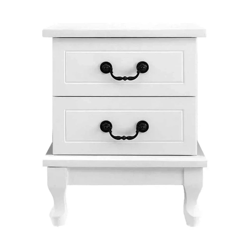 white drawer bedside nightstand