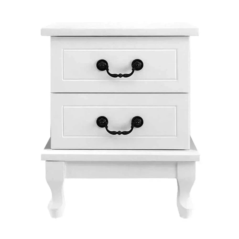 white drawer bedside nightstand