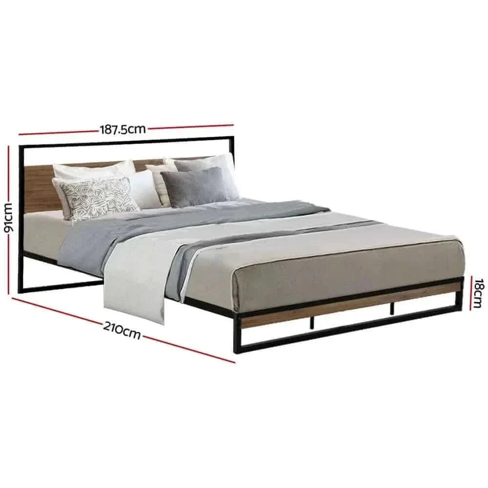 Artiss DANE Metal Bed Frame King Size