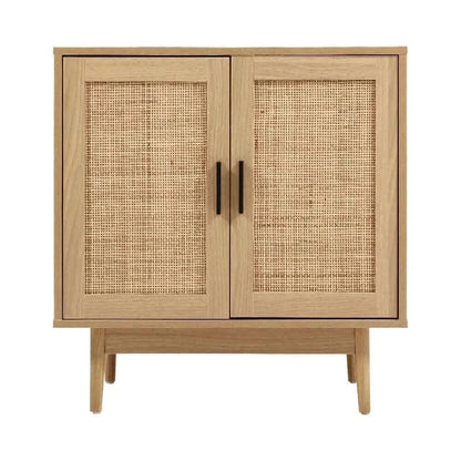 Artiss Rattan Buffet Sideboard 2 Doors - BRIONY Oak