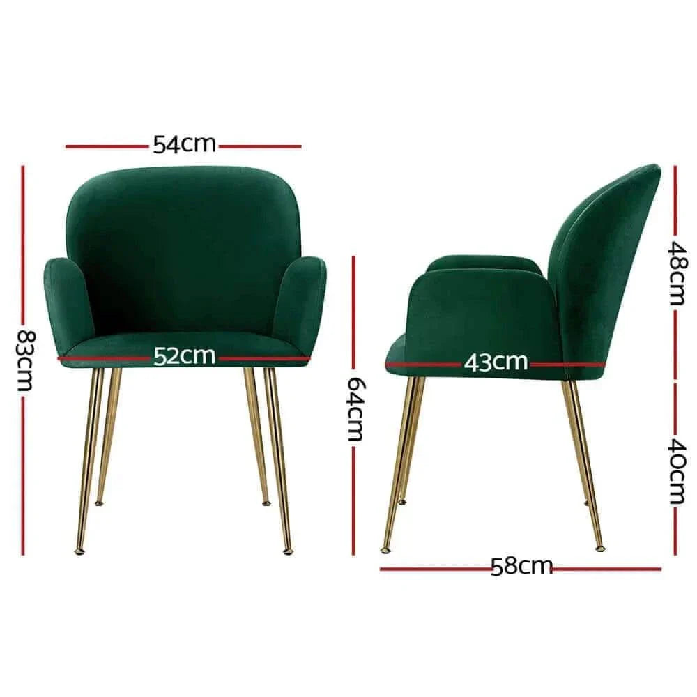 green dining chairs set of 2 