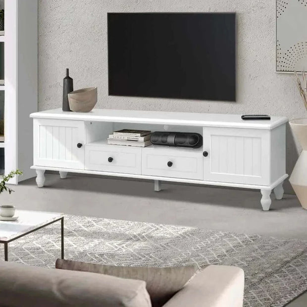 white entertainment center