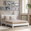 Bed Frame Queen Size Wooden White 