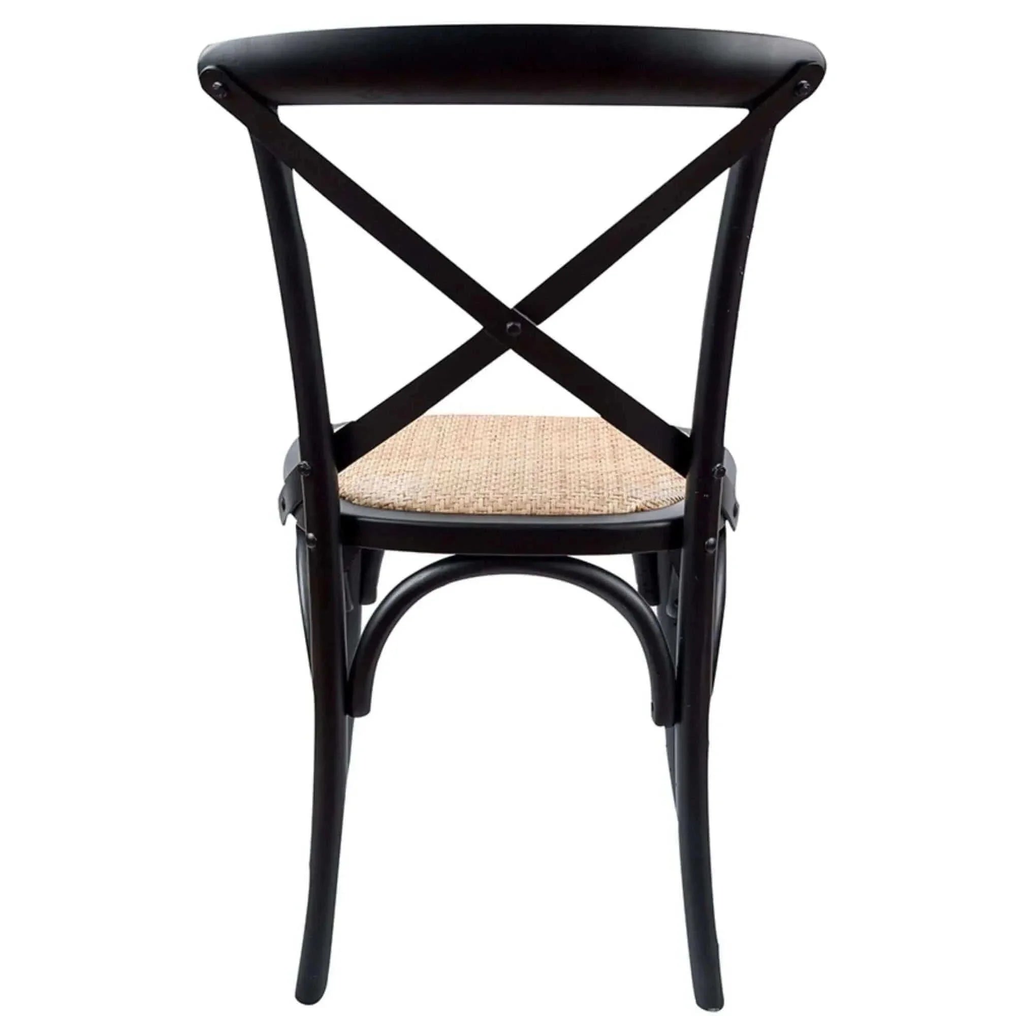 set of 2 black dining chairs