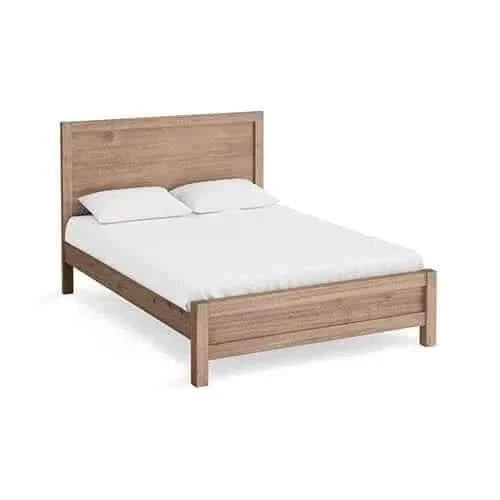 King Single Oak Bed Frame Solid Acacia Timber Slat