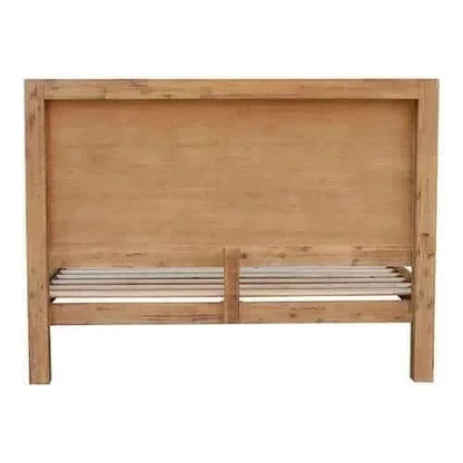 Bed Frame King Size in Solid Wood Veneered Acacia Bedroom Timber Slat 