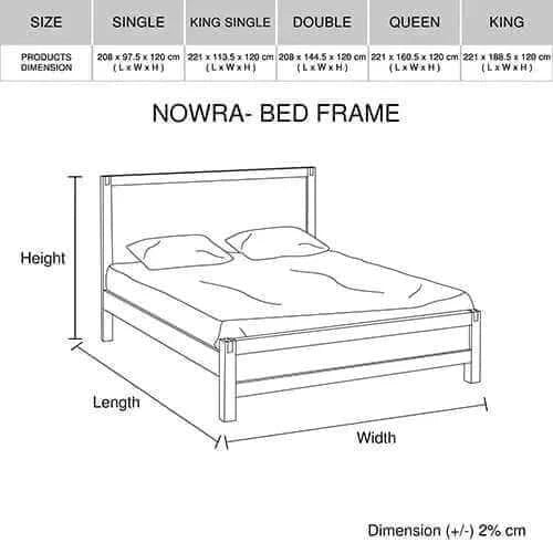 wooden single bed