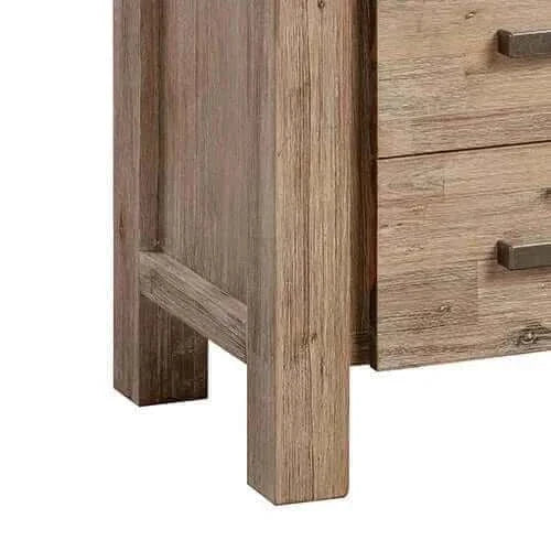 Bedside Table 2 drawers Night Stand in Solid Wood 