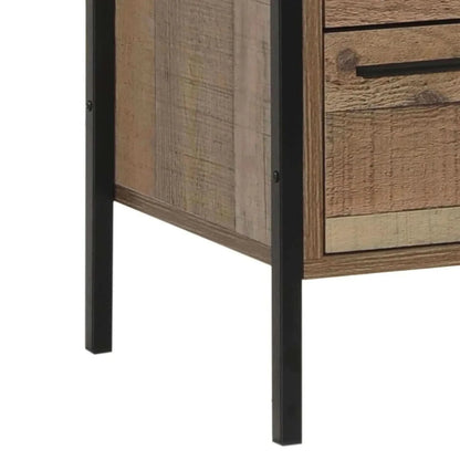 Bedside Table 2 drawers Night Stand Particle Board Construction in Oak