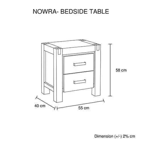 nightstand with 2 drawer 