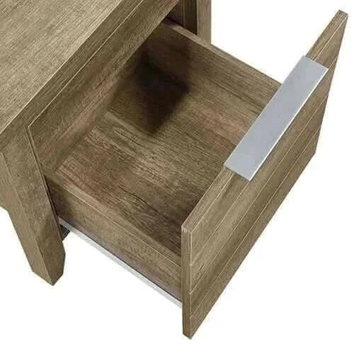 Bedside Table 2 drawers Nightstand in Oak