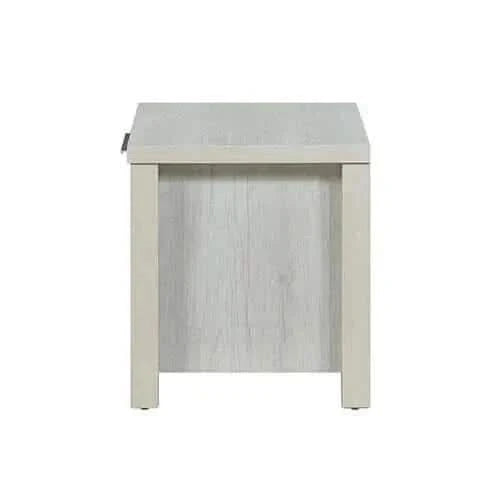 Bedside Table 2 drawers Night Stand in White Ash