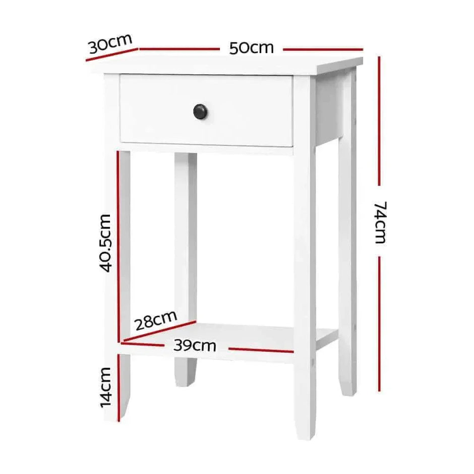 white Bedside Table for bedroom