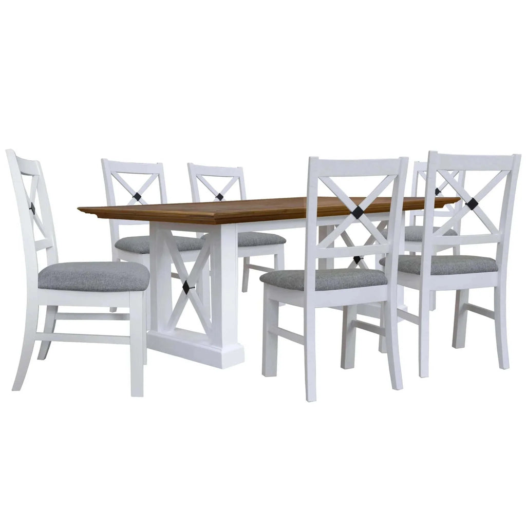 7 piece dining table set-Upinteriors