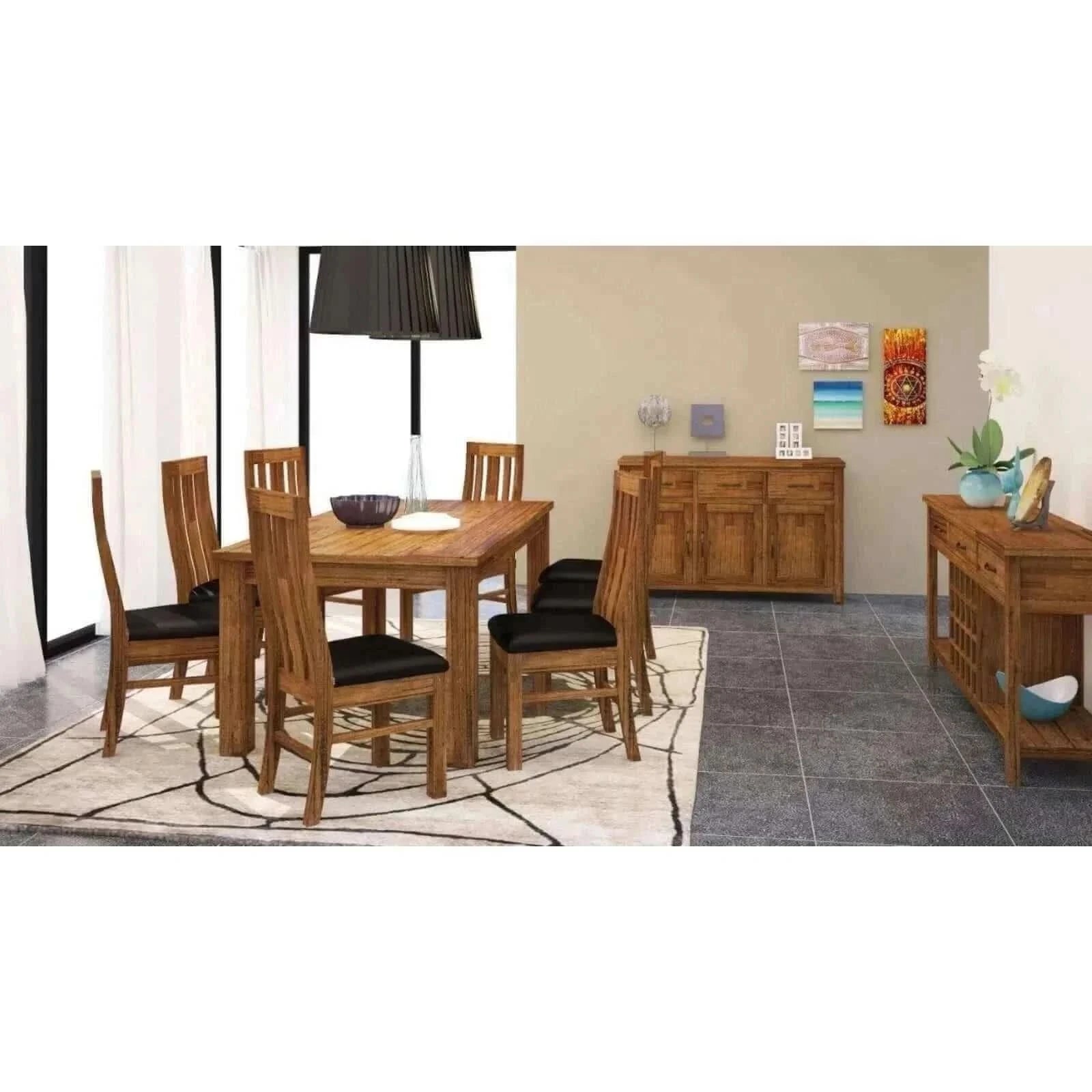 Birdsville Storage Buffet Table 161cm 4 Door 3 Drawer - Brown
