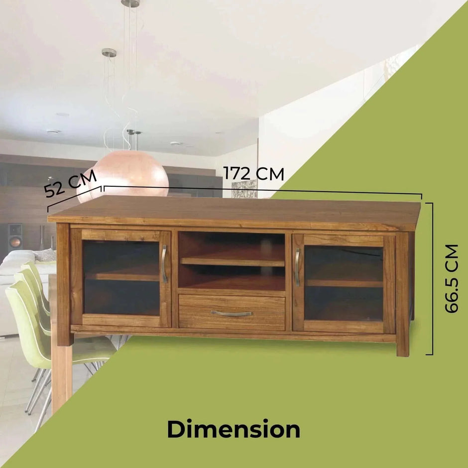 solid wood entertainment unit