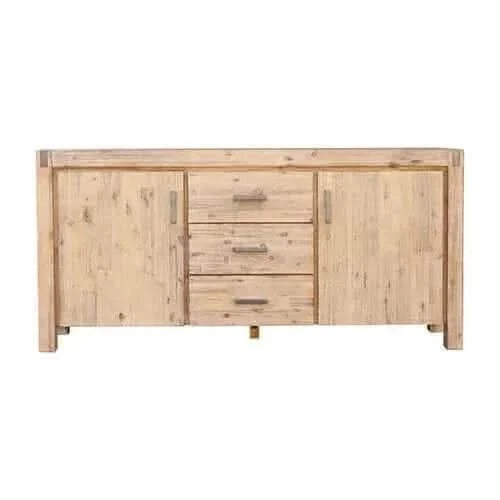 Buffet Sideboard in Oak Colour Constructed with Solid Acacia Wooden Fr