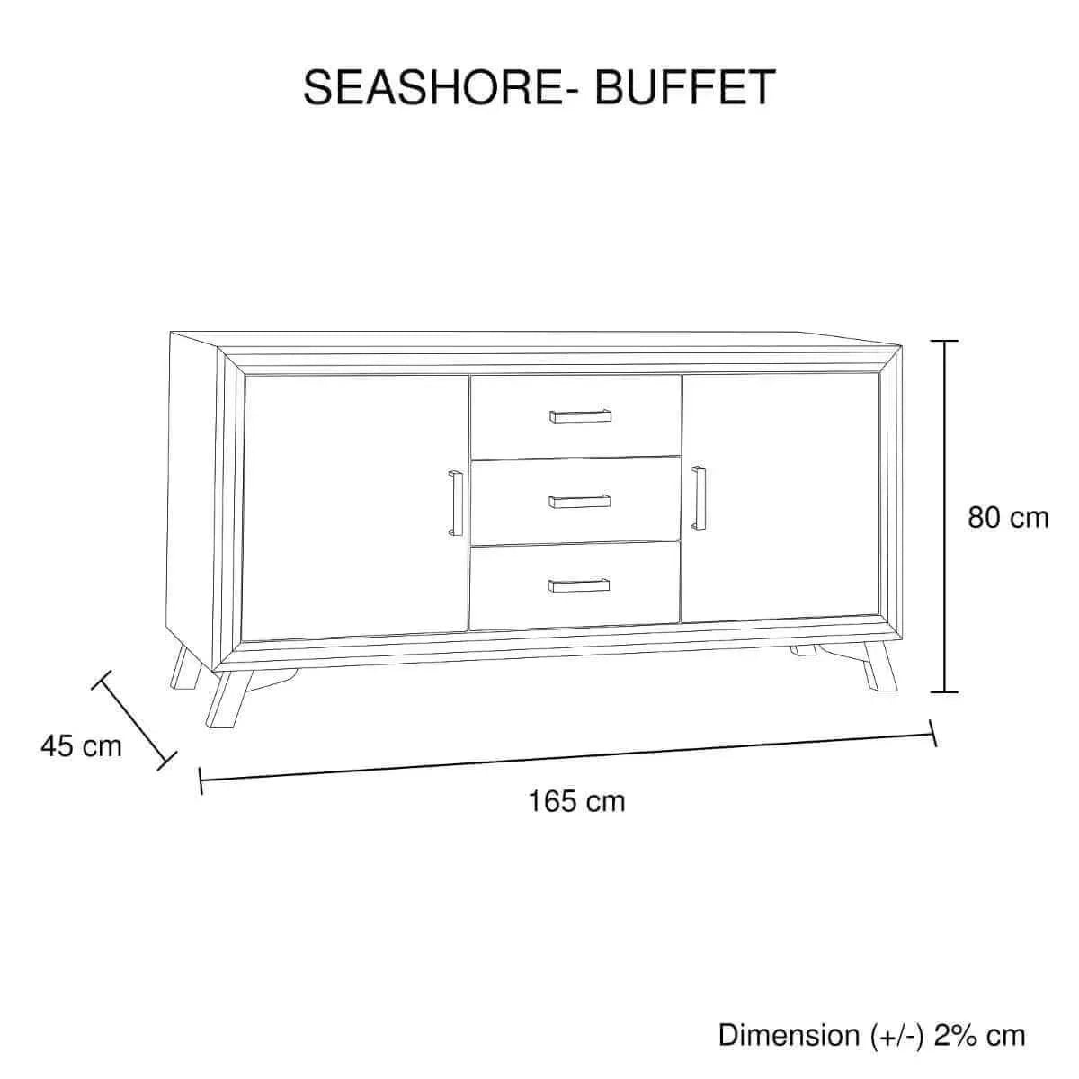 Buffet Sideboard Solid Wood with Drawers