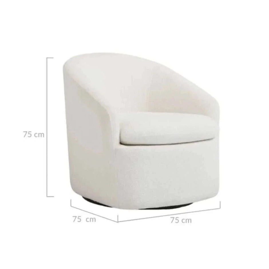 swivel boucle chair