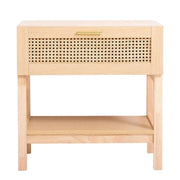 Casa Decor Santiago Rattan Table Nightstand - Oak