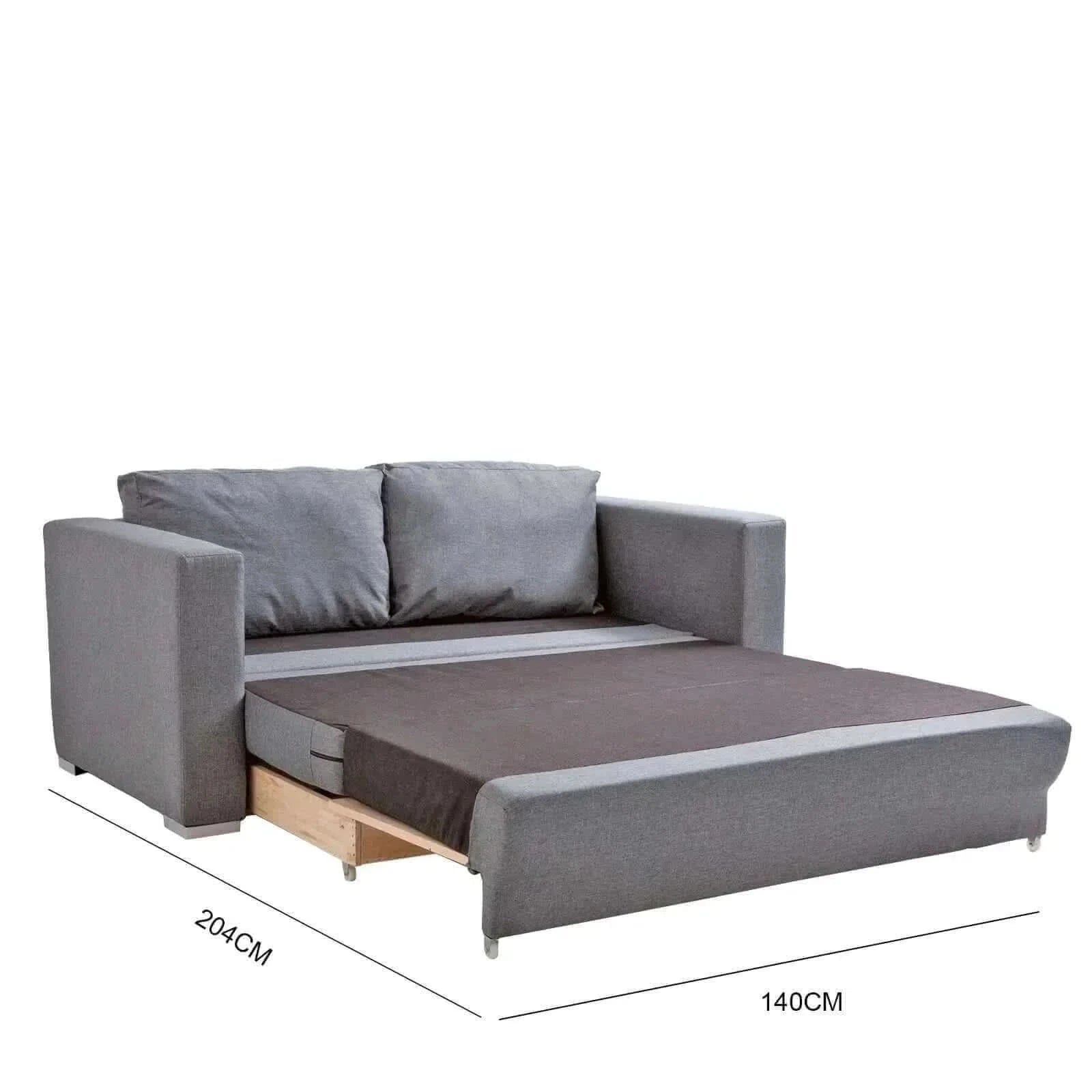 Casa Decor Selena 2 in 1 Sofa Couch Charcoal 2 Seater
