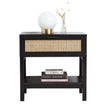 black rattan nightstand