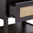 black rattan nightstand