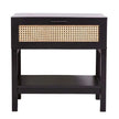 black rattan nightstand